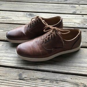 Robert David Mens Size 8.5 M Brown Leather Lace Up Shoes